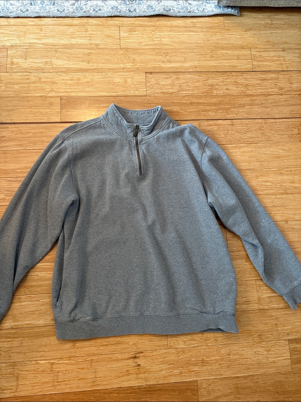 Men's Quarter-Zip Sweater Pullover - Gray
